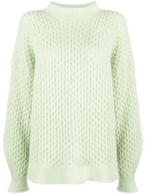 Rus textured-knit mock neck jumper - Green