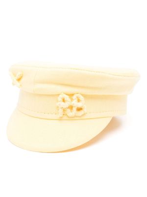 Ruslan Baginskiy appliqué-logo linen hat - Yellow