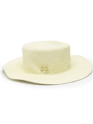 Ruslan Baginskiy embroidered-logo straw sun hat - Green