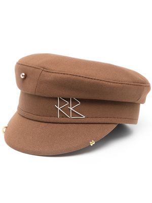 Ruslan Baginskiy logo-appliqué beret - Brown