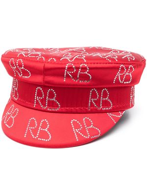 Ruslan Baginskiy logo-embellished baker boy hat - Red