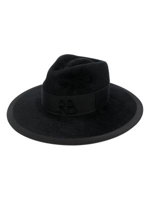 Ruslan Baginskiy logo-embroidered fedora hat - Black
