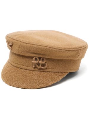 Ruslan Baginskiy logo-embroidered wool-blend beret - Brown