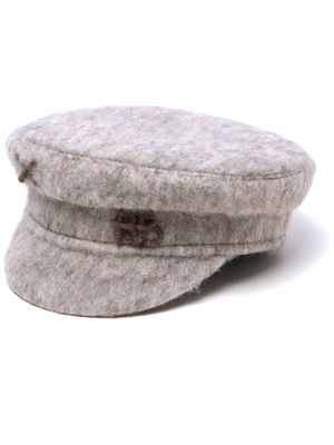 Ruslan Baginskiy logo-embroidered wool-blend beret - Neutrals