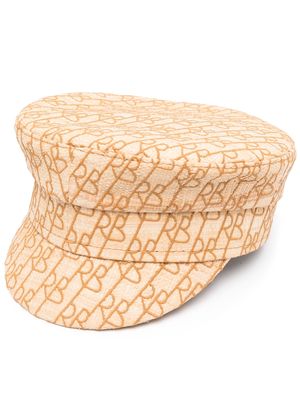 Ruslan Baginskiy monogram-print beret - Neutrals