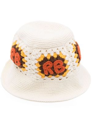 Ruslan Baginskiy RB crochet knit bucket hat - Neutrals