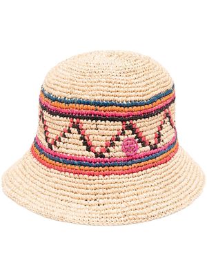 Ruslan Baginskiy straw-woven bucket hat - Neutrals