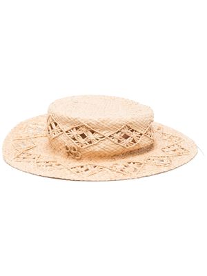 Ruslan Baginskiy wide-brim straw hat - Neutrals