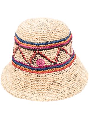 Ruslan Baginskiy woven-wicker design bucket hat - Neutrals