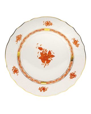 Rust Chinese Bouquet Dinner Plate