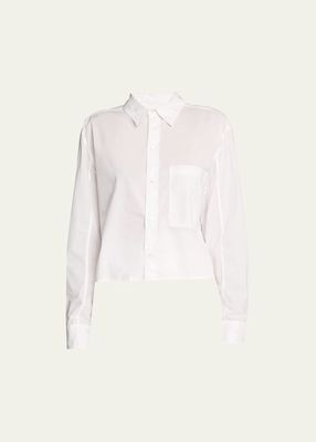 Ruth Cropped Button-Front Shirt