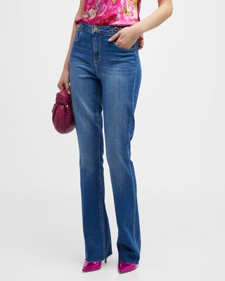 Ruth High Rise Straight Chain Jeans