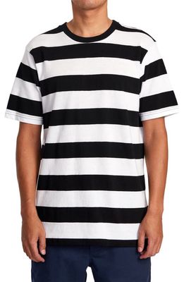 RVCA 16 Tons Stripe T-Shirt in Black