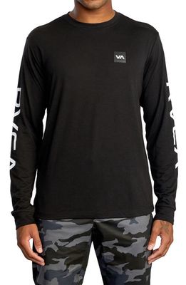 RVCA 2X Long Sleeve Performance Graphic T-Shirt in Black