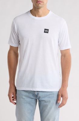 RVCA 2X Performance T-Shirt in White/Grass Green 