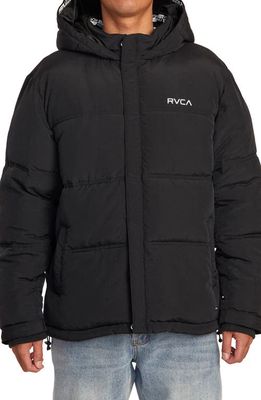 RVCA Balance Water Repellent Puffer Jacket in Rvca Black