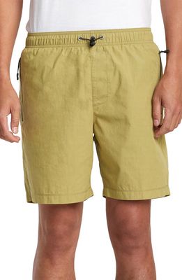RVCA Brodie 2 Hybrid Cotton Blend Shorts in Avocado
