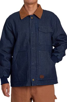 RVCA Chainmail Plus Worker Jacket in Indigo Cord