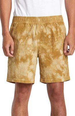 RVCA Civic Bleached Cotton Stretch Corduroy Shorts in Butterscotch
