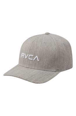 RVCA Flexfit Twill Baseball Cap in Heather Grey