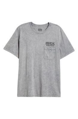 RVCA Foreman Cotton Graphic Pocket T-Shirt in Light Grey Shock Wsh