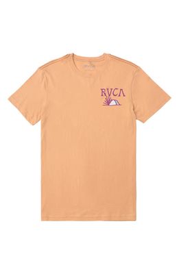 RVCA Kids' Desert Trail Cotton Graphic Tee in Light Peach