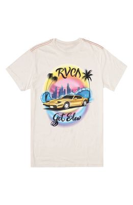 RVCA Kids' Get Slow Cotton Graphic T-Shirt in Antique White