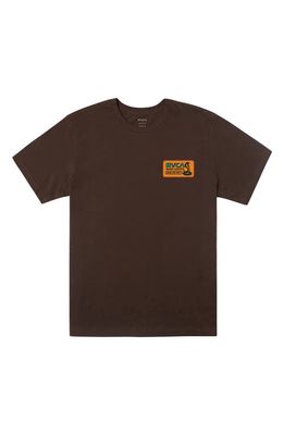 RVCA Kids' Snake Control Cotton Graphic T-Shirt in Chocolate