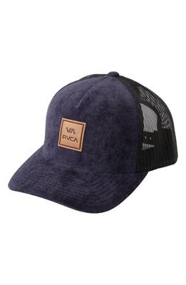 RVCA Logo Trucker Hat in Dark Navy