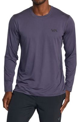 RVCA Men's Sport Vent Long Sleeve T-Shirt in Gray Purple