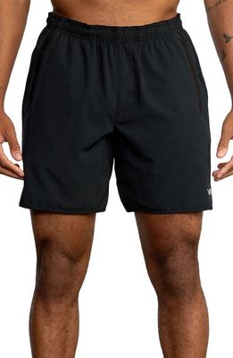 RVCA Men's Yogger Stretch Athletic Shorts in Black