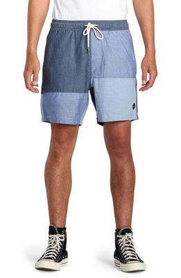 RVCA Patchwork Shorts in Blue