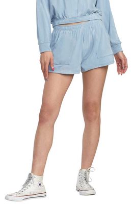 RVCA Seapoint French Terry Shorts in Dusty Blue