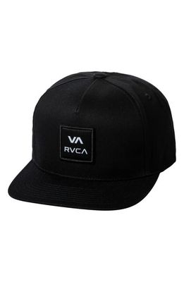 RVCA Snapback Baseball Cap in Black