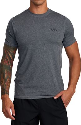 RVCA Sport Vent Logo T-Shirt in Charcoal Heather