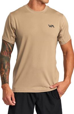 RVCA Sport Vent Logo T-Shirt in Dark Khaki