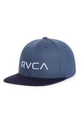 RVCA Twill Snapback II Baseball Cap in Slate