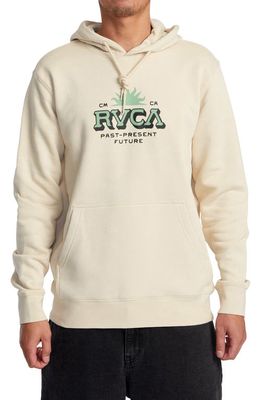 RVCA Type Set Logo Graphic Hoodie in Latte