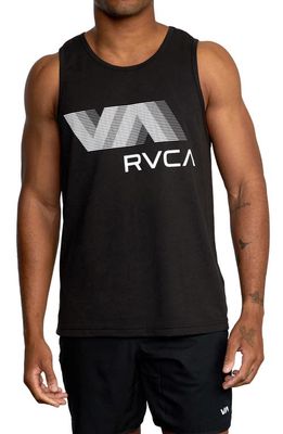 RVCA VA Blur Performance Graphic Tank in Black