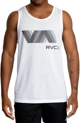 RVCA VA Blur Performance Graphic Tank in White