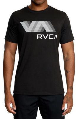 RVCA VA Blur Performance Graphic Tee in Black