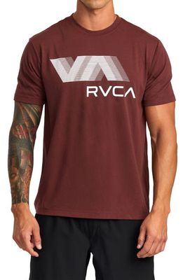 RVCA VA Blur Performance Graphic Tee in Mahogany