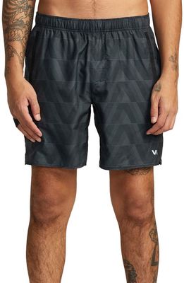 RVCA Yogger IV Athletic Shorts in Black Blur