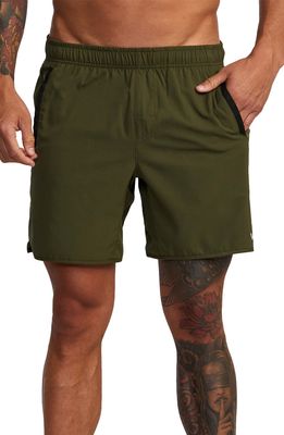RVCA Yogger IV Athletic Shorts in Olive
