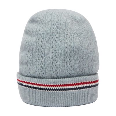 RWB beanie in pointelle knit
