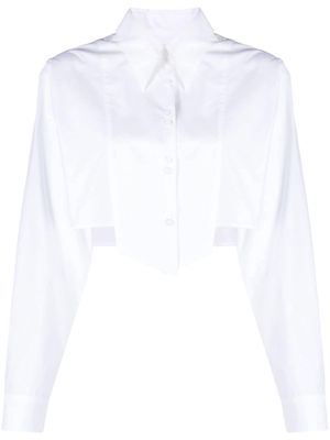 RXQUETTE cropped cotton shirt - White