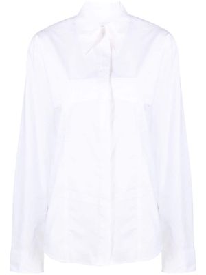 RXQUETTE Pleated Bra poplin shirt - White