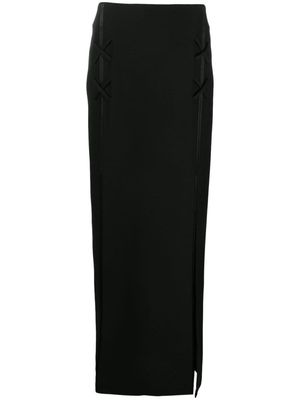 RXQUETTE Reverse Cady crepe maxi skirt - Black