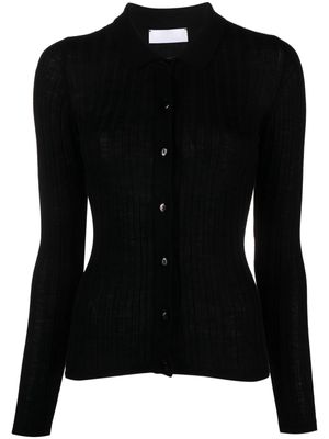 RXQUETTE ribbed-knit polo cardigan - Black