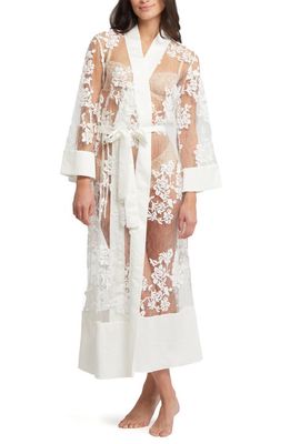 Rya Collection Charming Embroidered Lace Robe in Ivory